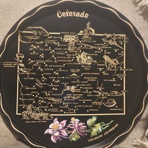 Vintage Colorado souvenir tray . In great used condition, no dents .